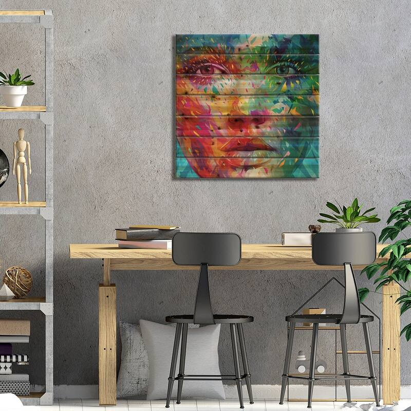 Bold Print On Wood by Alessandro Pautasso - Multi-Color