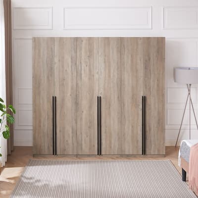 Manhattan Comfort Lee Modern 2.0 Freestanding Wardrobe Closet Armoire Set of 3