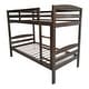 preview thumbnail 20 of 24, White/Espresso Wood Twin Over Twin Bunk Bed with Staircase