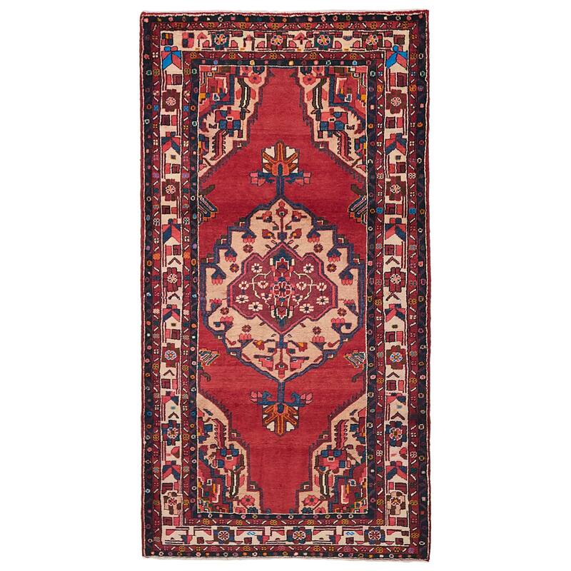 ECARPETGALLERY Hand-knotted Konya Anatolian Red Wool Rug - 4'9 x 9'0