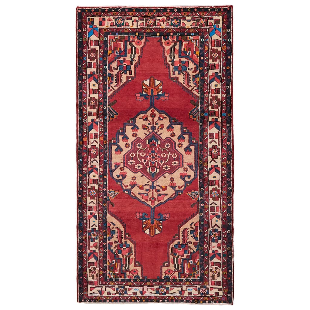 ECARPETGALLERY Hand-knotted Konya Anatolian Red Wool Rug - 4'9 x 9'0