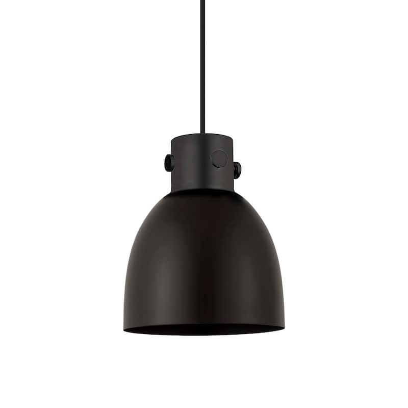 Innovations Lighting 410-1PS-10-8 Newton Bell Pendant Newton Bell 8" - Matte Black / Matte Black