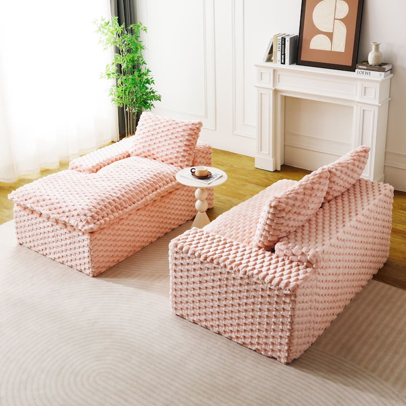 Modular Chaise Lounge Couch Convertible Multi Shape Sectional Sofa