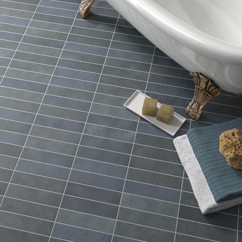 Merola Tile Heritage Indigo 2-3/8" x 9-5/8" Porcelain Floor and Wall Tile