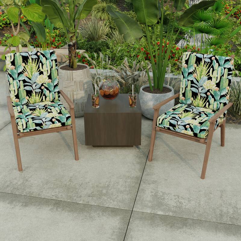 21" x 44" Outdoor Chair Cushion with Ties and Loop - 44'' L x 21'' W x 3.5'' H
