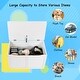 preview thumbnail 4 of 10, Costway Wooden Kids Toy Storage Box Sitting Top Chest Organizer Large
