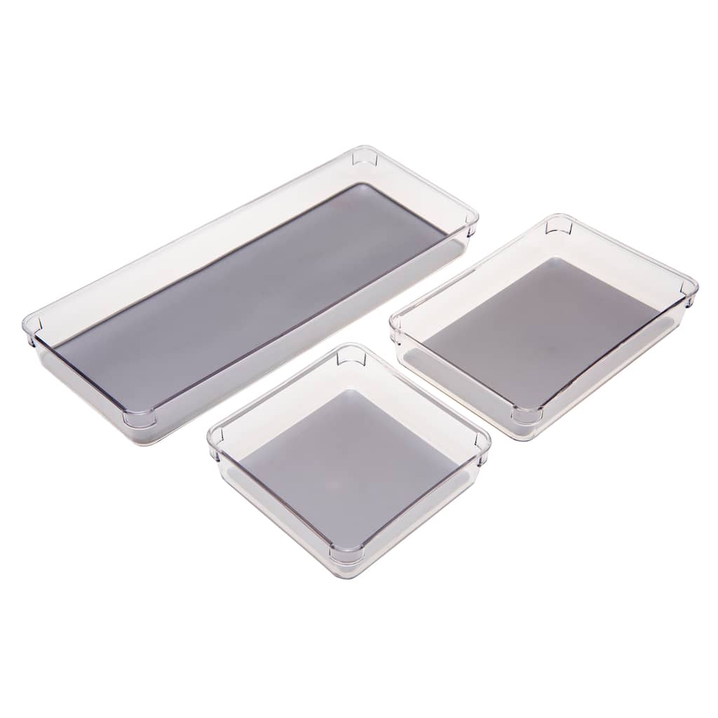 Simplify 3 Pack Multipurpose Drawer Organizers - 15.75"x 6.3"x 1.75"