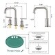 preview thumbnail 28 of 26, 3 Holes Bathroom Sink Faucet With Drain Assembly 8 Inch Widespread Bathroom Faucets 2 Handle Modern Lavatory Basin Vanity Taps