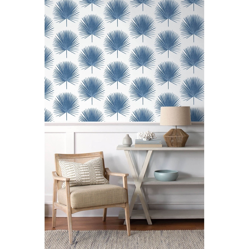 Shop Nextwall Blue Palmetto Palm Peel And Stick Removable