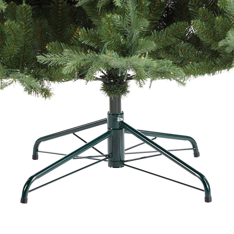 Glitzhome 11ft Pre-Lit Realistic Green Full Fir Artificial Christmas Tree with 3200 Lights & Foot Pedal