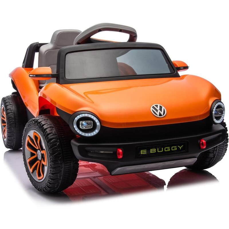 Licensed Volkswagen Kids Electric 12V Ride-On Car with Remote Control - Orange