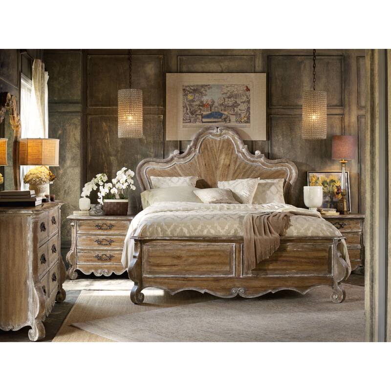 Hooker Furniture King Solid Poplar Panel Bed Frame from the Chatelet