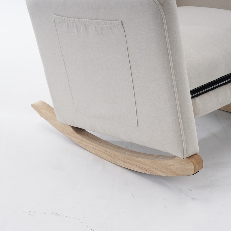 Linen Fabric Rocking Chair