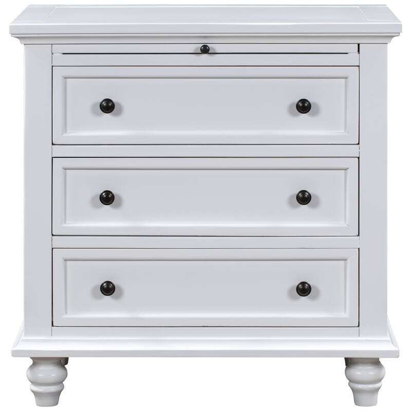 White Wood Tea & Coffee Table Lamp Table Sofa Side Table - White