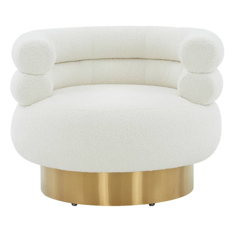 SAFAVIEH Couture Norka Swivel Chair - 33 In W x 33 In D x 26 In H - 33Wx33Dx26H