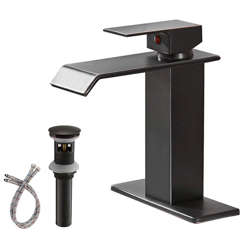 Vibrantbath Commercial Waterfall Spout Bathroom Sink Faucet