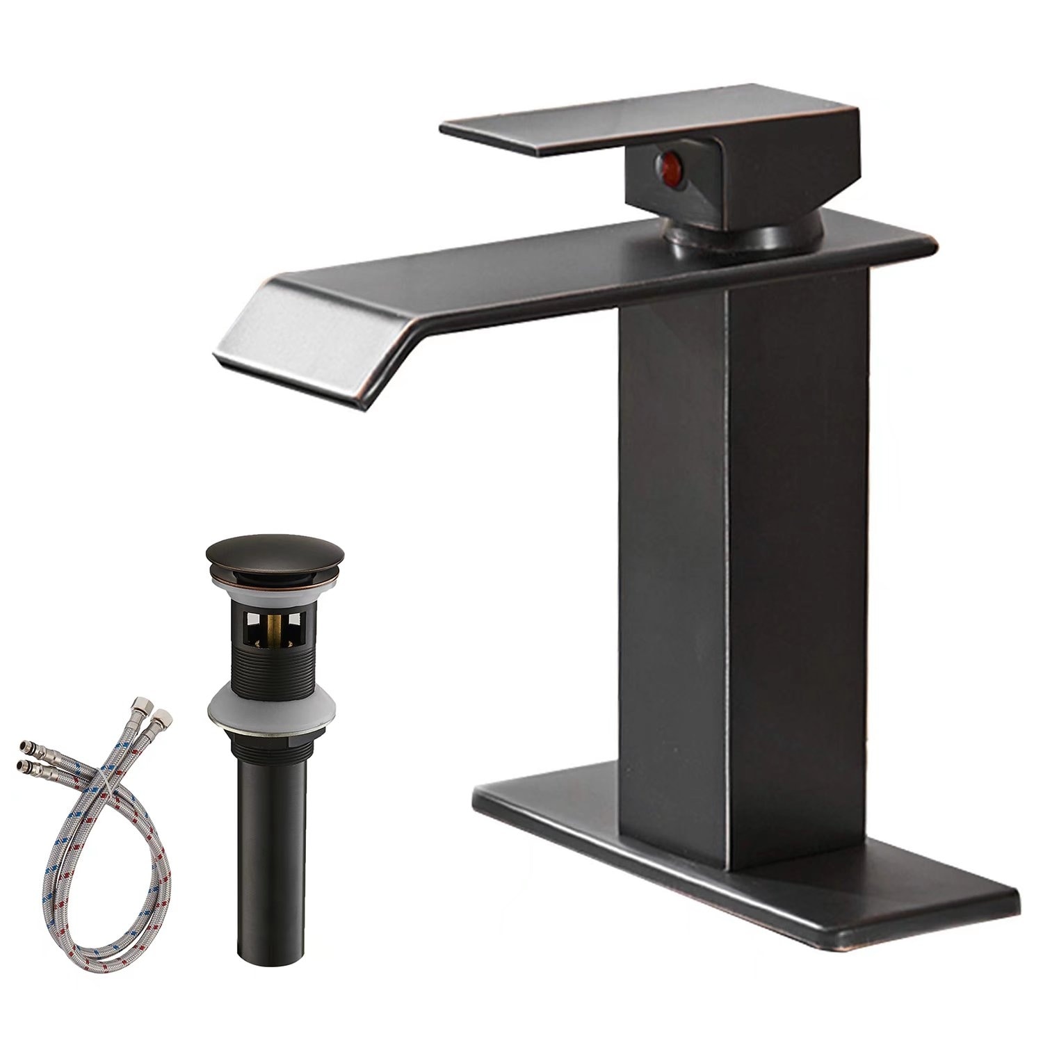 Vibrantbath Commercial Waterfall Spout Bathroom Sink Faucet