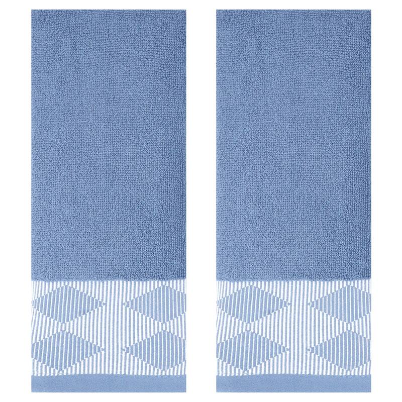 Diamond Patterned Hand Towel, Thick Cotton Absorbent Face Soft Towels for Spa, Bath, Gym, Kitchen