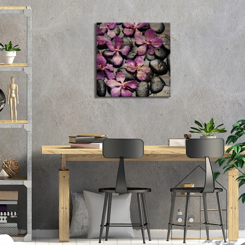 Zen Pebbles II Print On Wood by PhotoINC Studio - Multi-Color