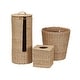 preview thumbnail 3 of 15, Household Essentials 3-Piece Wicker Bath Accessory Set, Natural