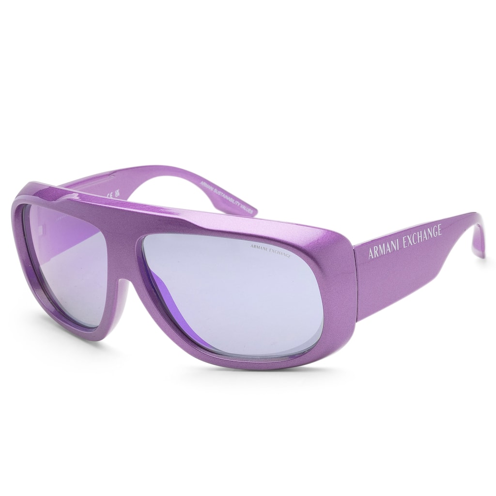 Armani Exchange Men's 67 mm Metalized Purple Sunglasses
