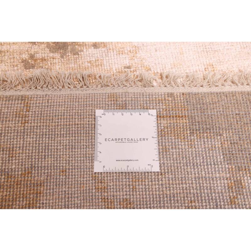 ECARPETGALLERY Hand-knotted Legacy Brown Silk, Wool Rug - 2'7 x 12'0