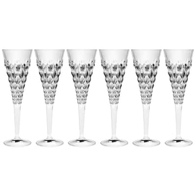 Majestic Gifts Inc. Wedding Champagne Flute Glasses - 7 oz, Set/6 - 3"