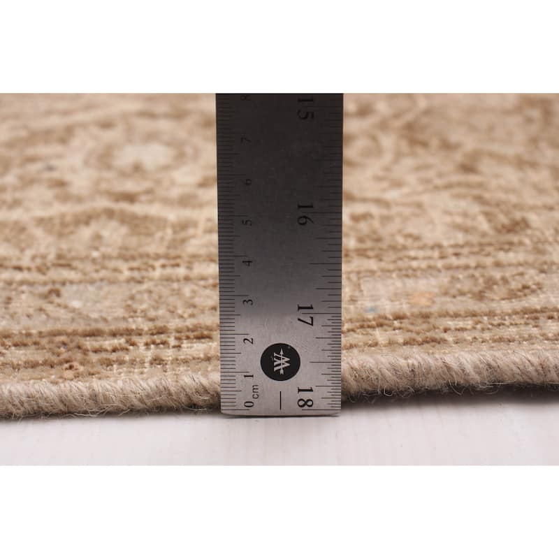 ECARPETGALLERY Hand-knotted Antalya Vintage Khaki Wool Rug - 8'2 x 11'7