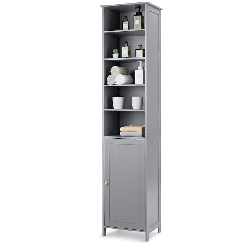 Costway 72''H Bathroom Tall Floor Storage Cabinet Shelving Display - See Description