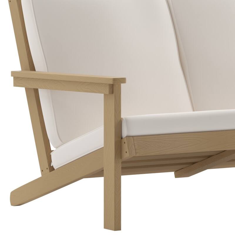 All-Weather Poly Resin Adirondack Loveseat & Cushions
