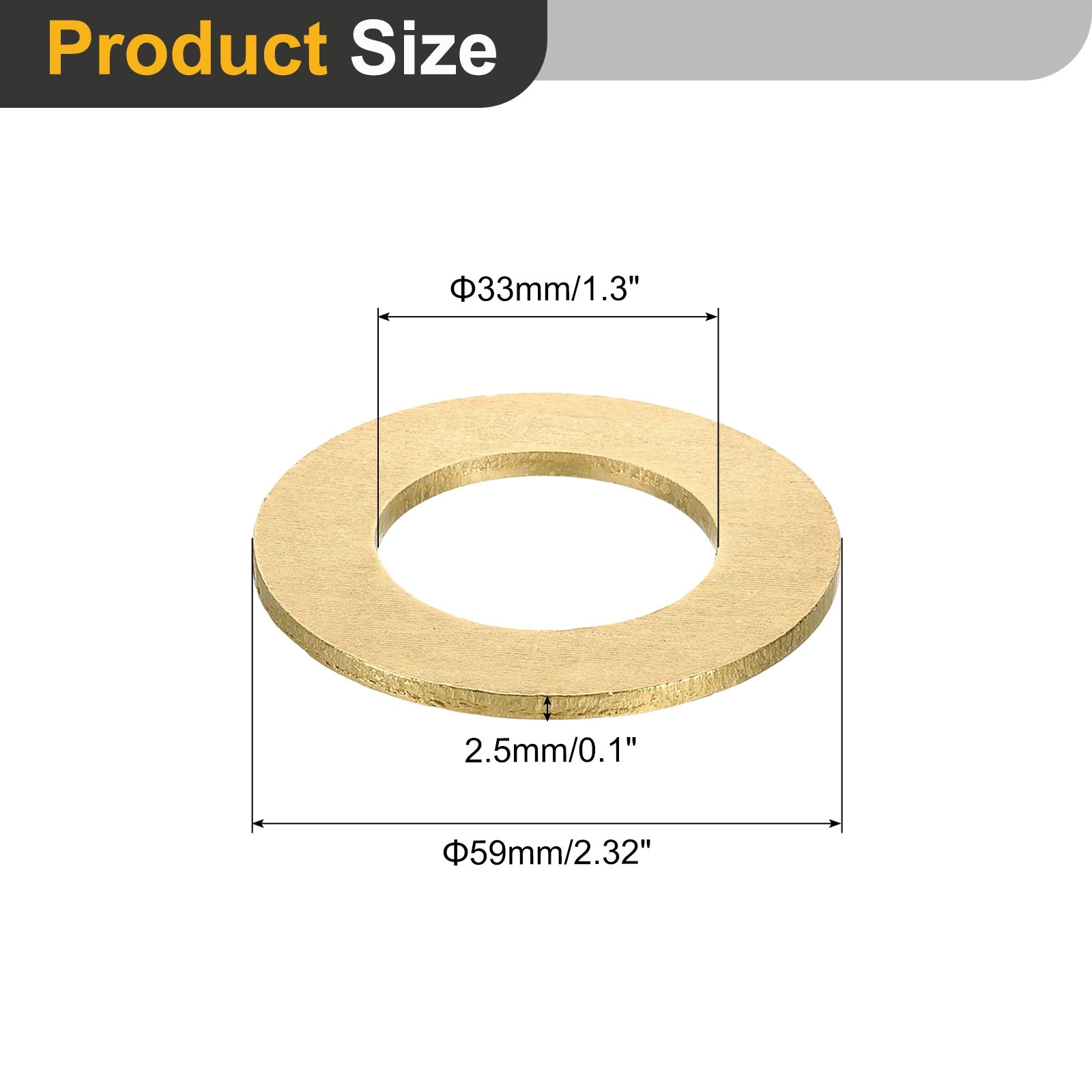 Flat Washer, Brass Ring Flat Washers Metal Sealing Gasket Ring for Screws Bolts Nuts