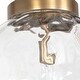 preview thumbnail 8 of 7, Uttermost Gaia 1 Light Watered Glass Pendant - N/A