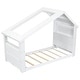 preview thumbnail 18 of 16, Twin House Bed with LED Light for Kids,Wood Montessori Floor Bed Frame