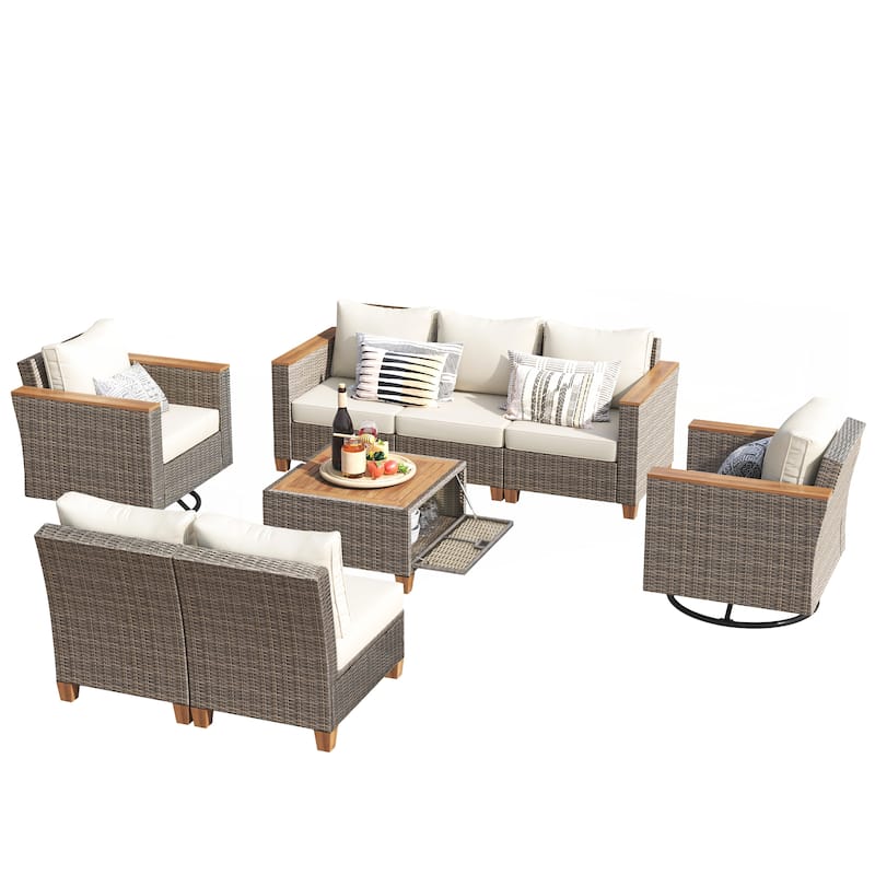 8-Piece Wicker Outdoor Patio Furniture Set