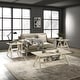 preview thumbnail 28 of 38, Roundhill Furniture Arona Mid-Century Modern Wood 3-Piece Coffee Table Set Off-White