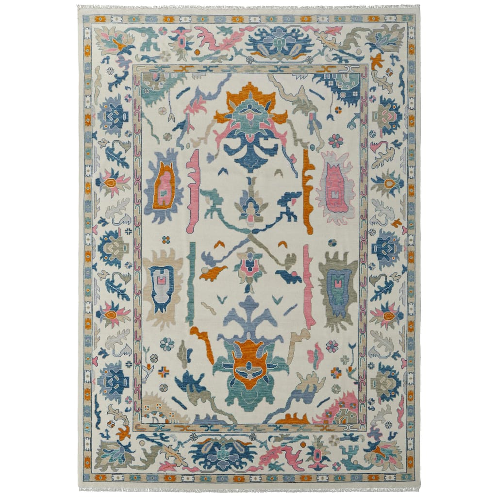 Grand Bazaar Larson Hand Knotted Floral & Botanical Transitional Area Rug
