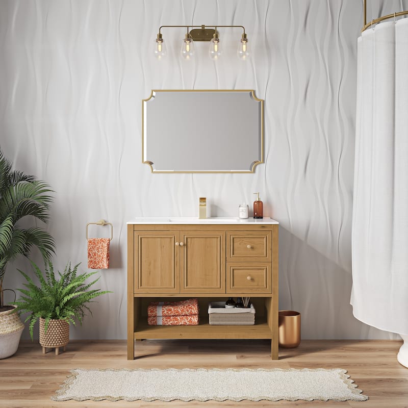 Chateau 36" Bathroom Vanity In Natural Oak