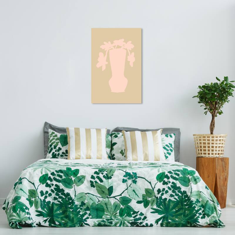 Wynwood Studio Canvas Floral and Botanical Pale Blush Plant Pink and Light Pink Modern & Contemporary Wall Art Canvas Print - 36 x 24