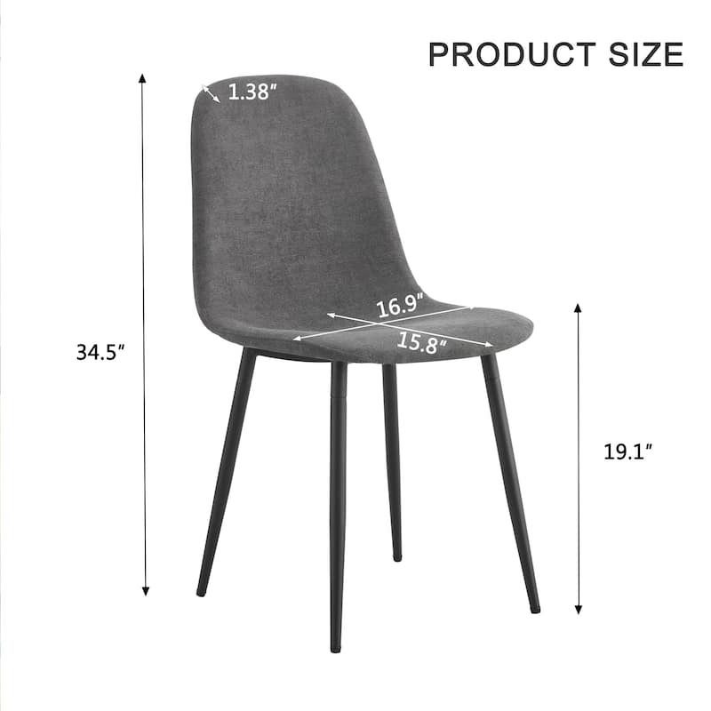 Dining Chairs Set of 4 Modern Kitchen Cushioned Side Chairs