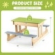 preview thumbnail 2 of 8, Gymax 3-in-1 Kids Picnic Table Outdoor Wooden Water Sand Table w/ Play - See Details