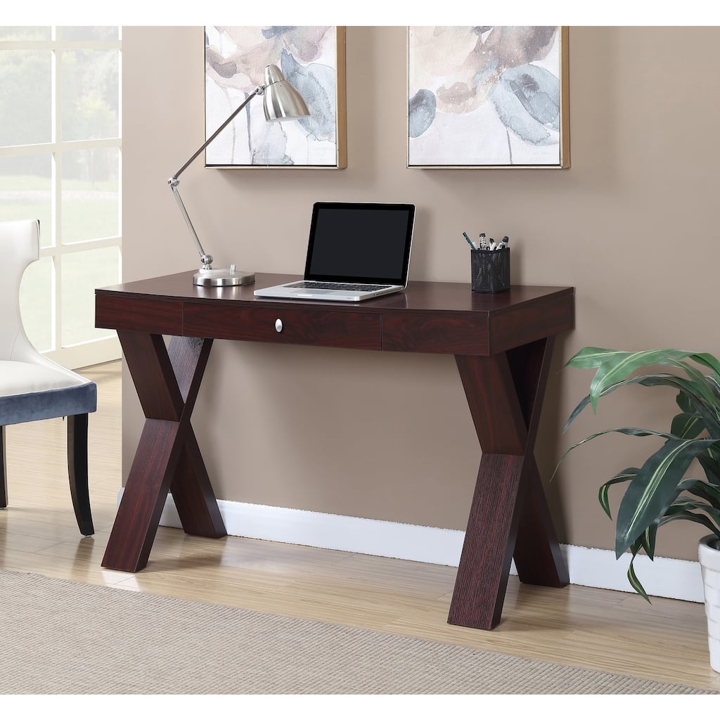Contemporary Cool Desk with Drawer - Modern Computer Writing Table for Home Office