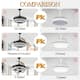 Oaks Aura 42in. LED DIY Shape Retractable Modern Ceiling Fan With Lights, 6-Speed Latest DC Motor Remote Control Ceiling Fan