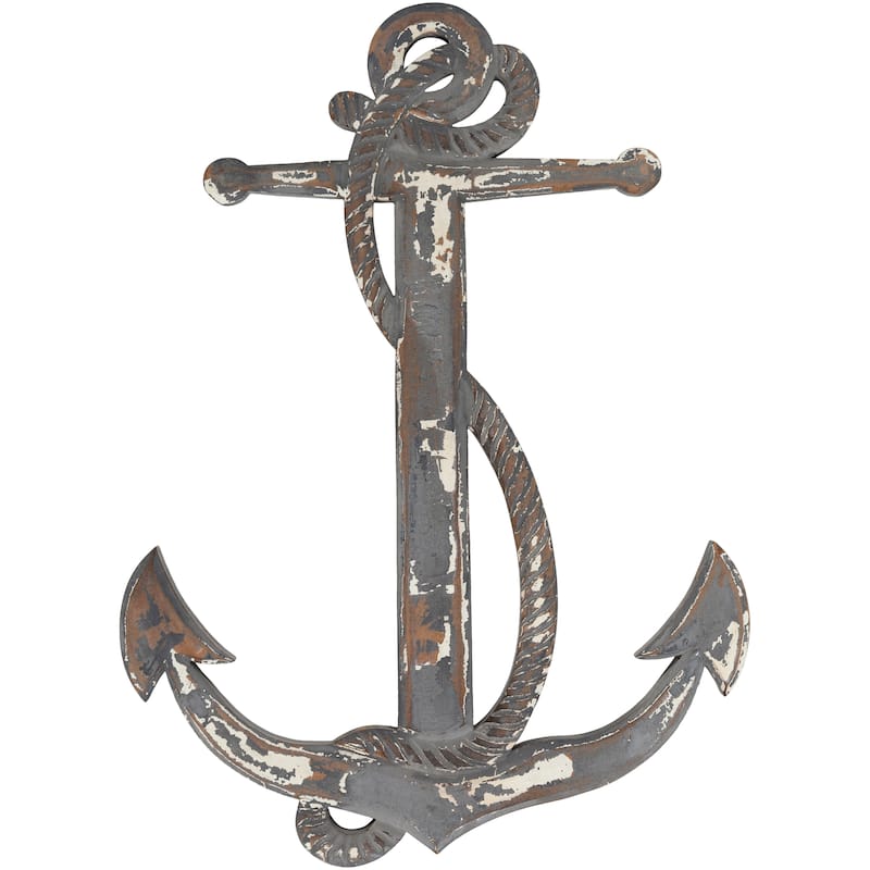 Artistic Weavers Laguna Distressed Grey Anchor 22x16-inch Wall Décor