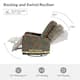 Arlette Contemporary Floral Manual Swivel Recliner with Tufted Back