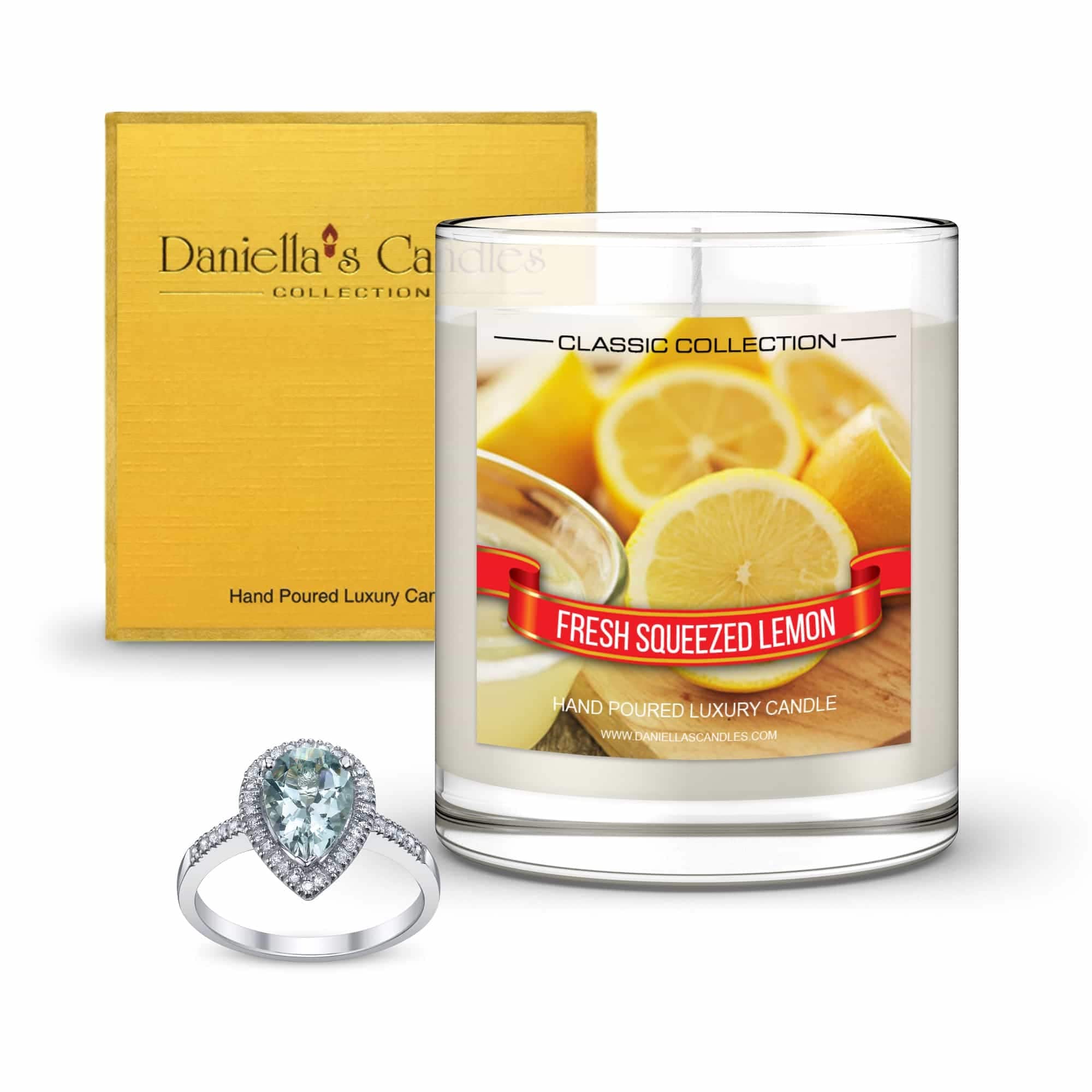 DANIELLA'S CANDLES Fresh Squeezed Lemon Jewelry Candle - earrings