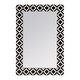 preview thumbnail 1 of 3, Verona 24 in. W x 36" H Rectangular Bone-Inlay Wall Mirror Black Bone