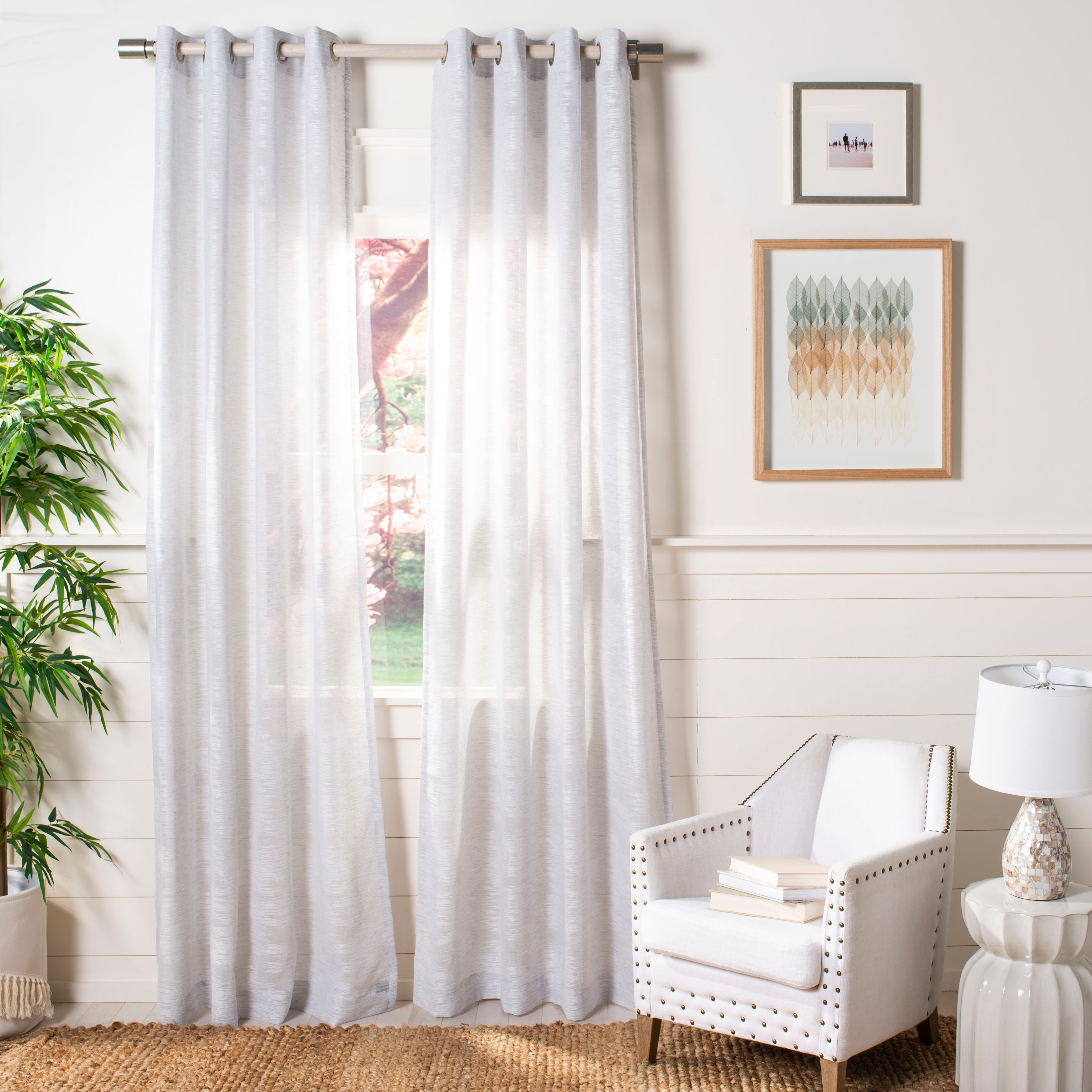 SAFAVIEH Saliye Transitional Polyester Solid Curtain, 52 x 84-Inch