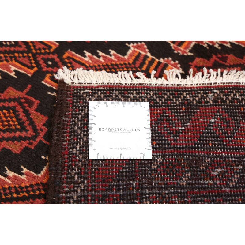 ECARPETGALLERY Hand-knotted Teimani Dark Red Wool Rug - 3'2 x 6'0