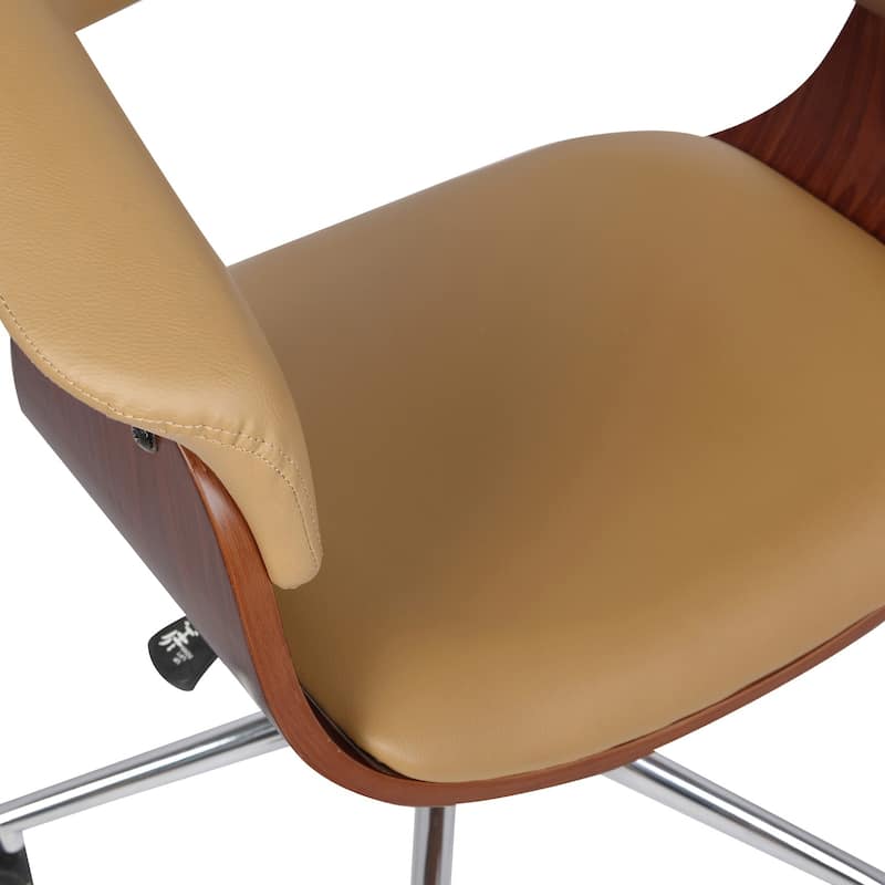 Carson Carrington Heby Faux Leather Mid-Century Office Chair