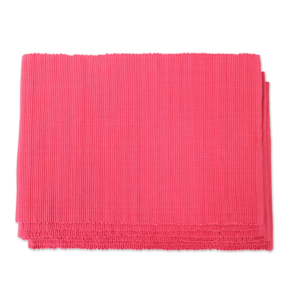 Novica Handmade Raspberry Elegance Cotton Placemats (Set Of 6)